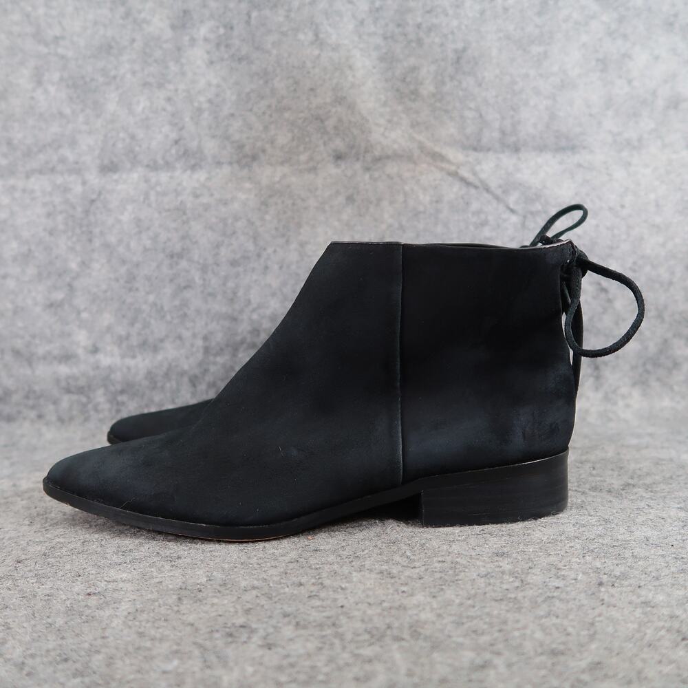 Splendid Shoes Womens 6 Bootie Niva Black Suede Leather Pointed Toe Ankle Boots - Picture 5 of 16